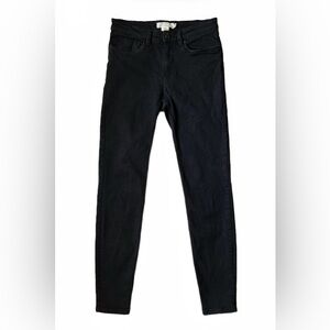 H&M Women’s Mid Rise Skinny Ankle Jeans Classic Black Pants Size 6 Stretch Denim